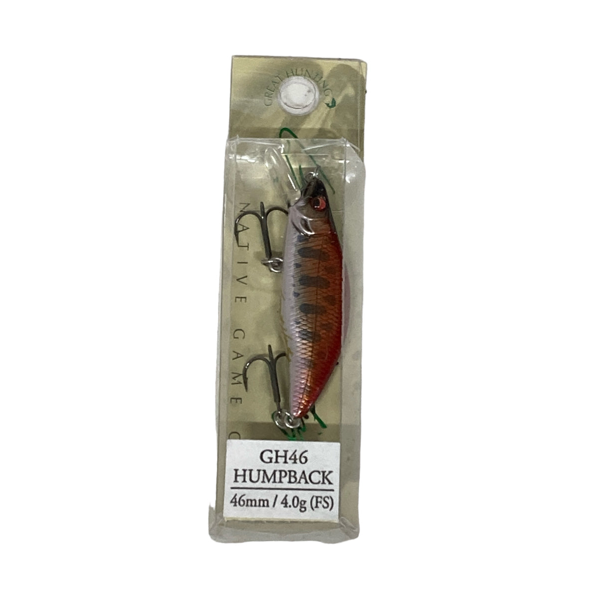 Megabass GH46 HUMPBACK 46mm : 4.0g Fast Sinking M RED STREAM ll