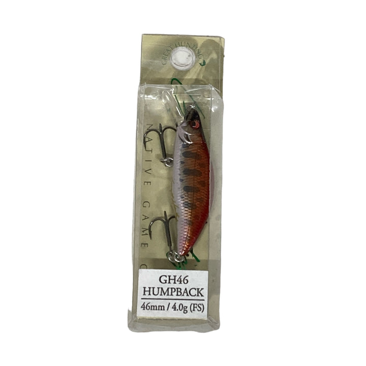 Megabass GH46 HUMPBACK 46mm : 4.0g Fast Sinking M RED STREAM ll