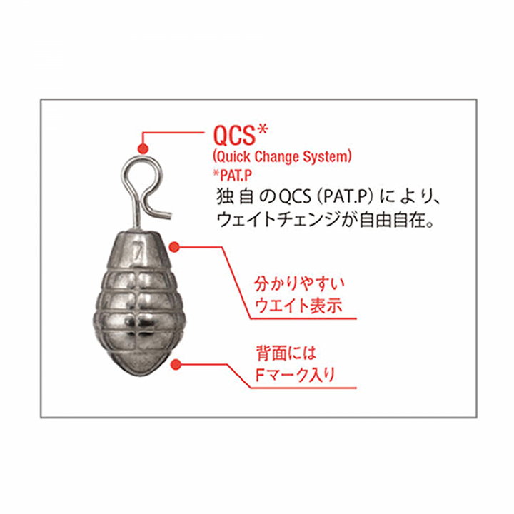 Nogales TG GRENADE SINKER QUOCK CHANGER 10g (3/8oz) (1 pcs/pack)