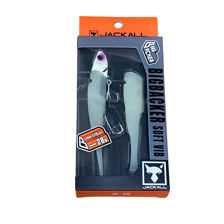 JACKALL BIGBACKER SOFT VIB 28g 115mm : 28g Fast Sinking SUPER GLOW