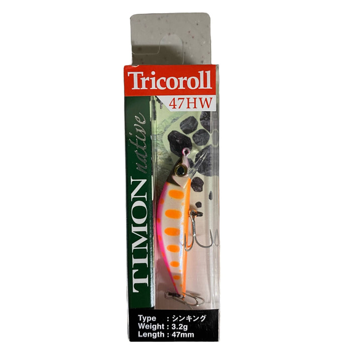 TIMON TRICOROLL 47HW 47mm : 3.2g SHINSYU-YUKISHIRO-PINK-BROWN-HEAD.