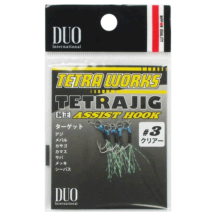 DUO TETRA WORKS TETRAJIG ASSIST HOOK CLEAR TINSEL #3 (5 pcs/pack)