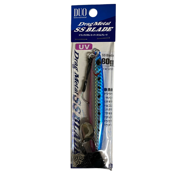 DUO DRAG METAL SSBLADE 80g 111mm : 80g PFA0621 UV BLUPIN IWASHI