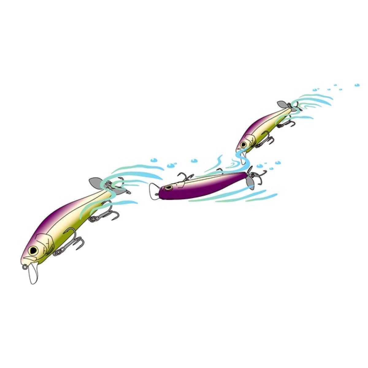 deps SPIRALMINNOW 120mm : 25.0g #16 JET BLACK