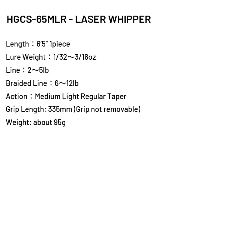 deps SIDEWINDER SPINNING MODEL HGCS-65MLR - LASER WHIPPER (1 piece Spinning)