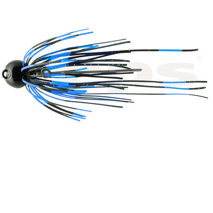 deps SLIP HEAD JIG 5/8oz Silicone Skirt #04 BLUE BLACK
