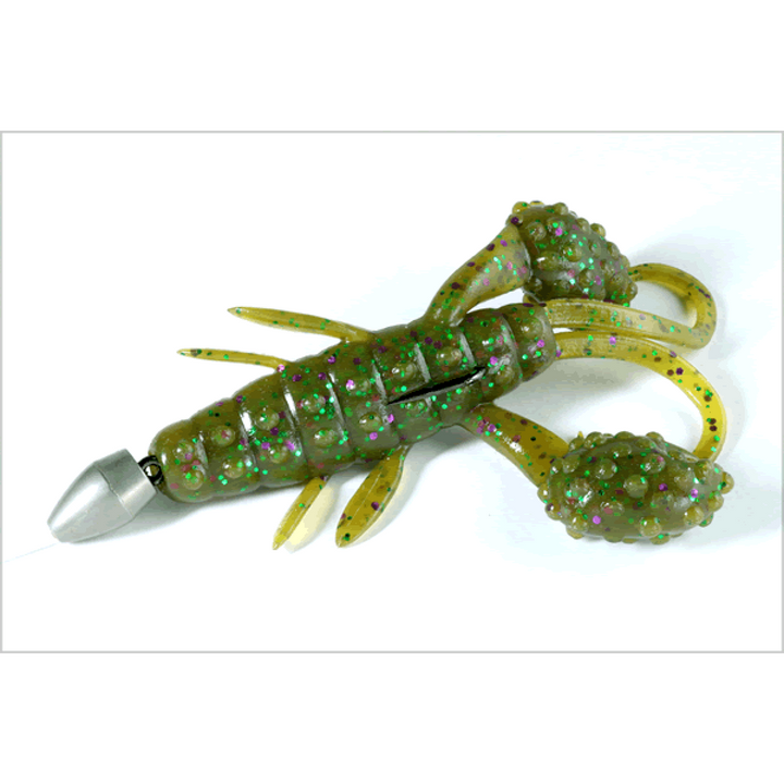 deps BECKON CRAW 3.5" (5 pcs/pack) #71 GREEN PUMPKIN/BLUE FLAKE