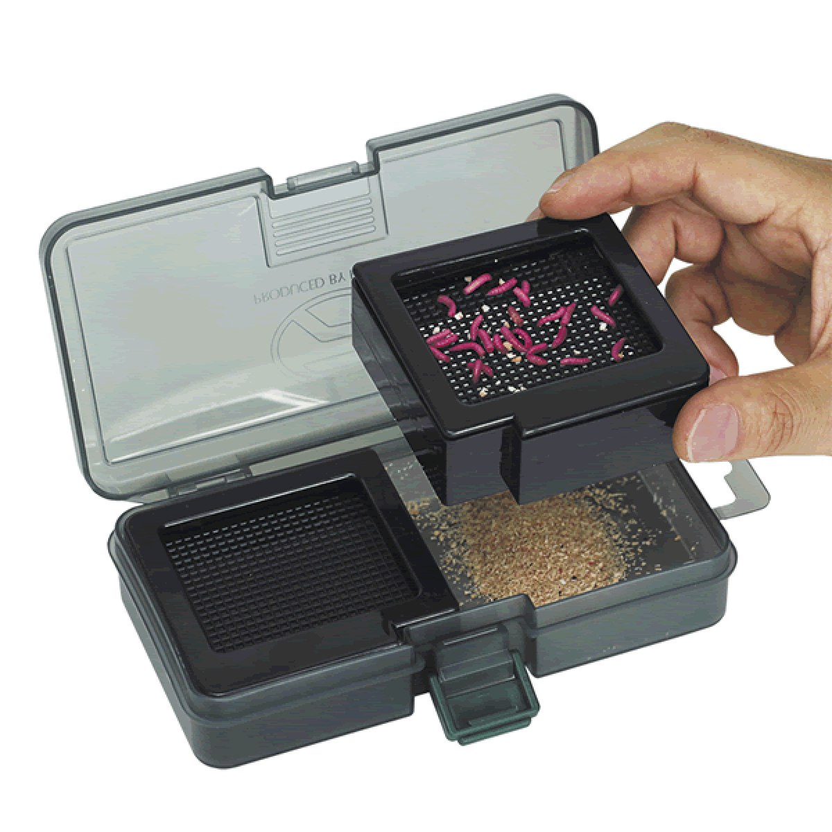 PROX TWIN BAIT BOX M PX421MK SMOKE BLACK