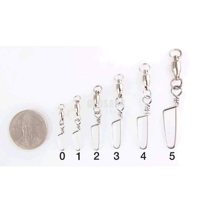 odz HI SPEED BALL BEARING 2 WELDED RING STAINLESS LOCK SNAP #2 OS-20 (10 pcs/pack)