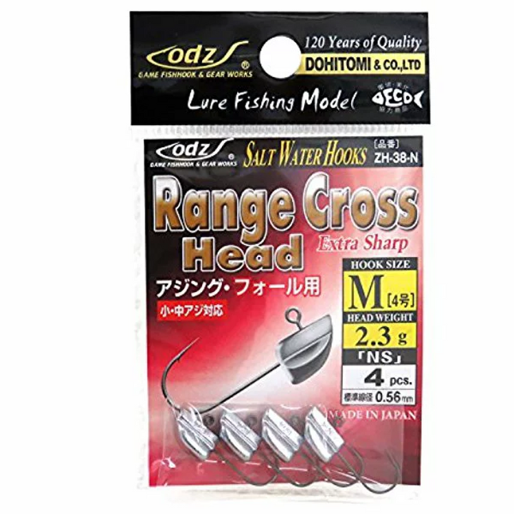 odz RANGE CROSS HEAD NS 4-2.3g ZH-38 (4 pcs/pack)
