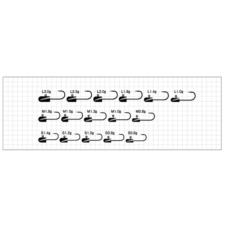 odz RUSH HEAD S-1.4g ZH-44 (5 pcs/pack)