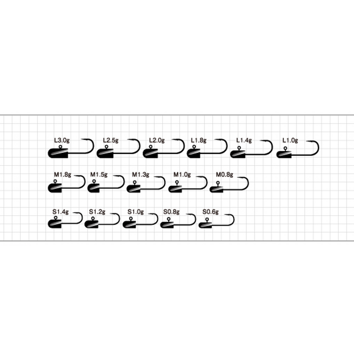 odz RUSH HEAD M-0.8g ZH-44 (5 pcs/pack)
