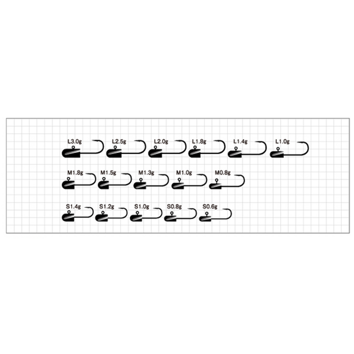 odz RUSH HEAD M-1.0g ZH-44 (5 pcs/pack)