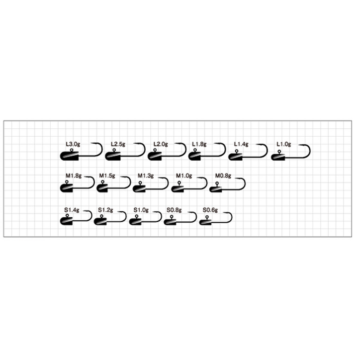 odz RUSH HEAD L-1.0g ZH-44 (5 pcs/pack)