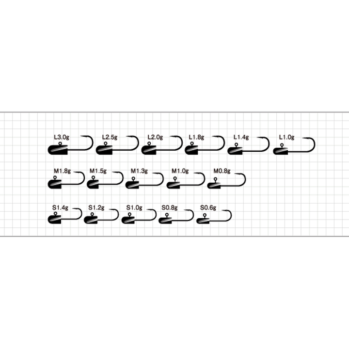 odz RUSH HEAD L-1.4g ZH-44 (5 pcs/pack)