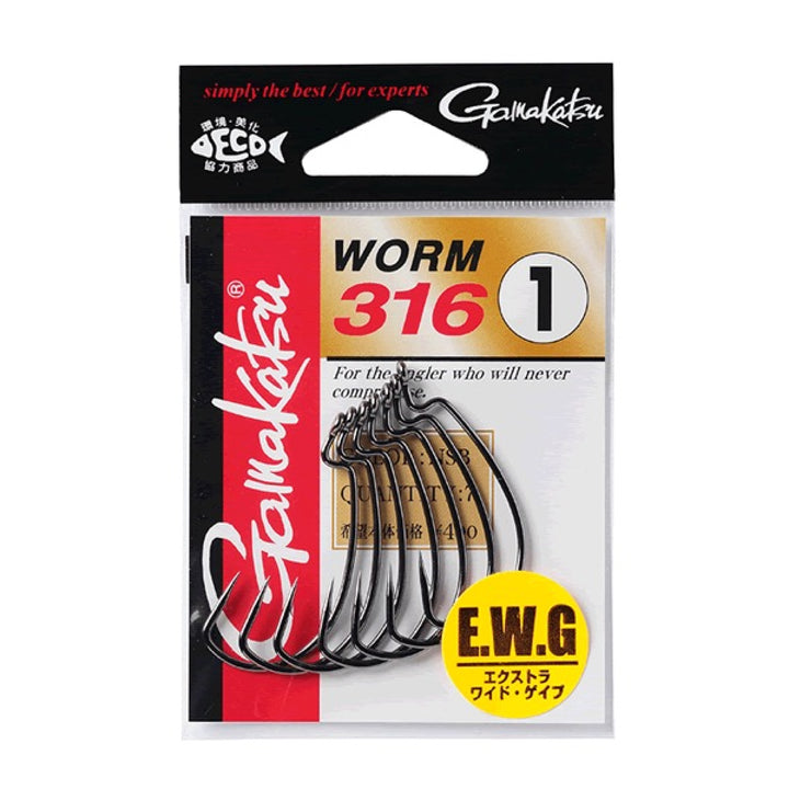 Gamakatsu WORM 316 #6/0 (4 pcs/pack) NSB