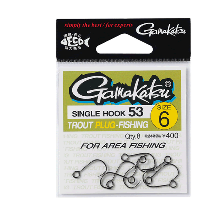 Gamakatsu SINGLE HOOK 53 #12 (8 pcs/pack)