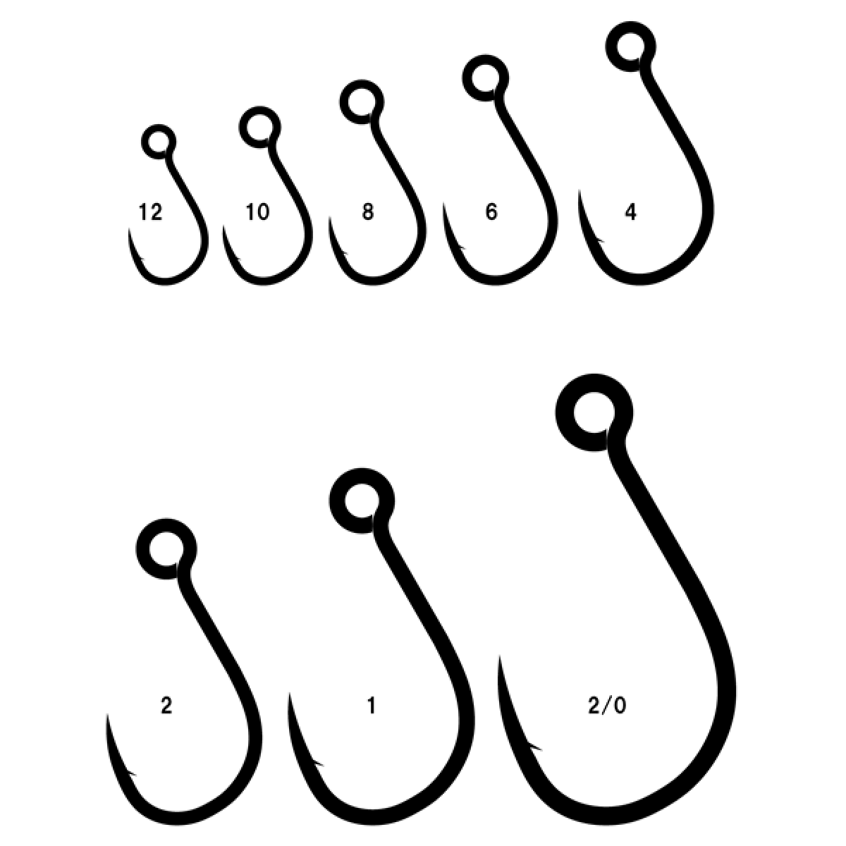 Gamakatsu SINGLE HOOK 53 #12 (8 pcs/pack)