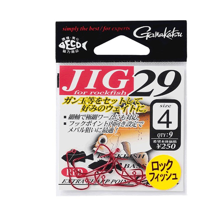 Gamakatsu JIG29 #2 67062 (9 pcs/pack) RED