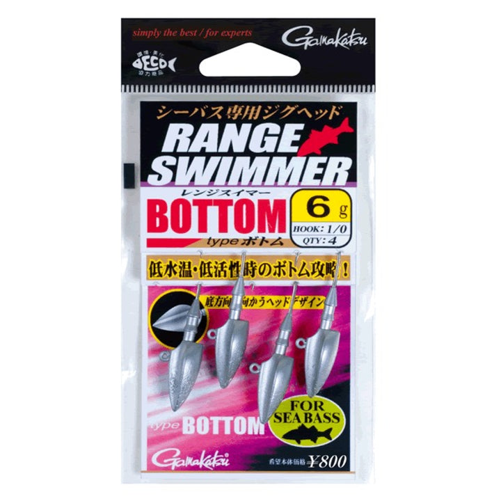 Gamakatsu RANGE SWIMMER BOTTOM #1/0 - 6g (4 pcs/pack)