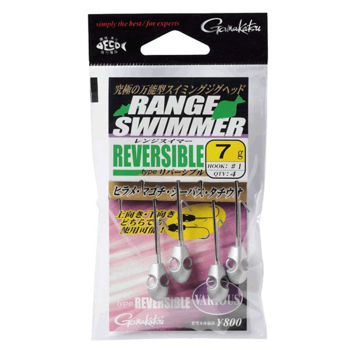 Gamakatsu RANGE SWIMMER TYPE REVERSIBLE #1 - 10g (4 pcs/pack)