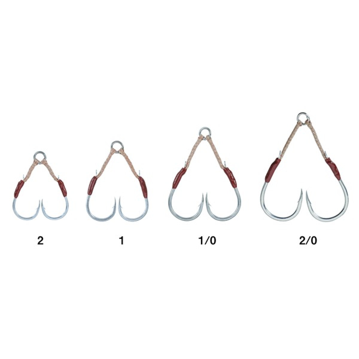 Gamakatsu ASSIST HOOK SHORT SNIPER DOUBLE #2/0 68346 (3 pcs/pack)