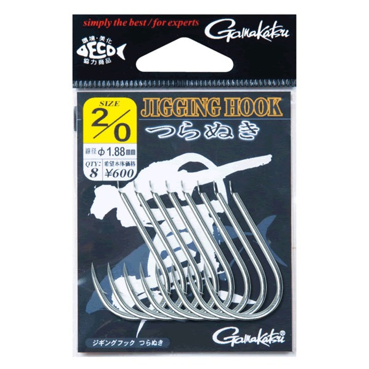 Gamakatsu JIGGING HOOK TURANUKI #6/0 (4 pcs/pack) SILVER