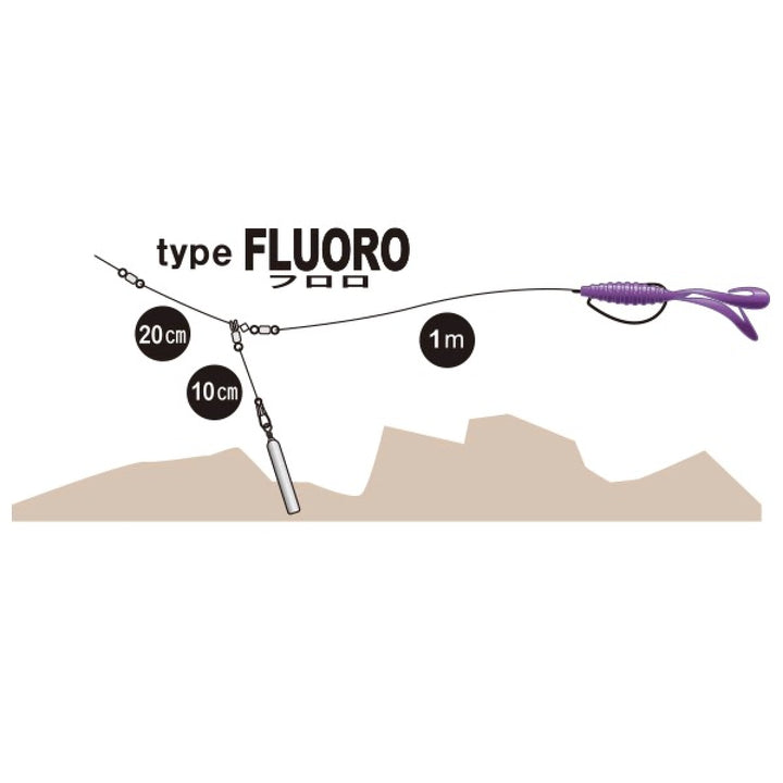 Gamakatsu RUN＆GUN CAROLINA TYPE FLUORO #3/0 - 4 RG108 (2 pcs/pack)