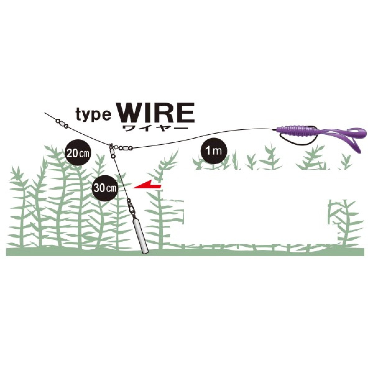Gamakatsu RUN＆GUN CAROLINA TYPE WIRE #4/0 - 4 RG109 (2 pcs/pack)