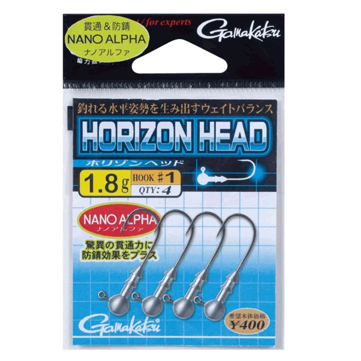 Gamakatsu HORIZON HEAD #4, 1.8g 68690 (4 pcs/pack)