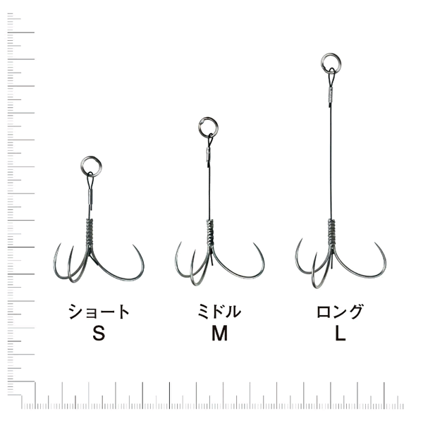 Gamakatsu Assist Hook SABER KATTOU Middle (2 sets/pack) SILVER