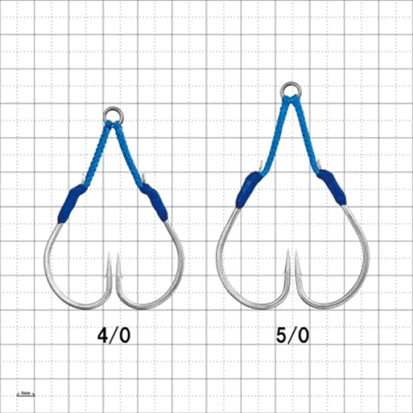 Gamakatsu Assist Hook KINKAI MS-NEO Double Short #4/0 (2 sets/pack) SILVER