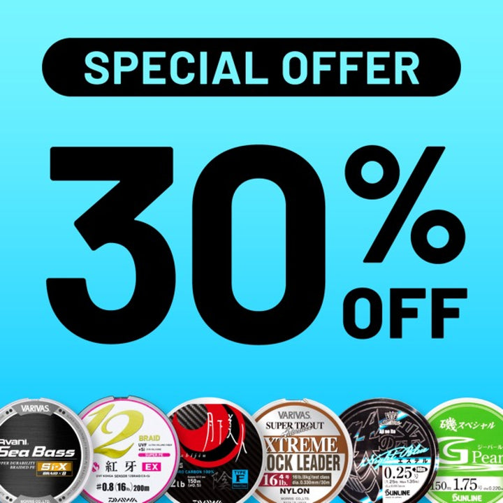 DAIWA SALTIGA FLUORO LEADER X'LINK #12 (40 lb) - 30m Fluorocarbon Natural