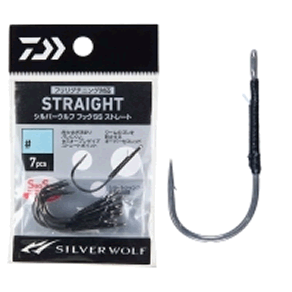 DAIWA SILVER WOLF HOOK SS #2/ 0 STRAIGHT (7 pcs/pack)