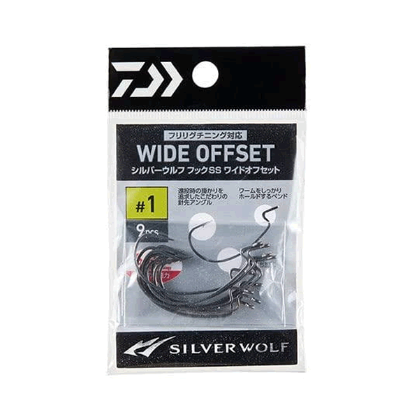 DAIWA SILVER WOLF HOOK SS #2 STRAIGHT (7 pcs/pack)