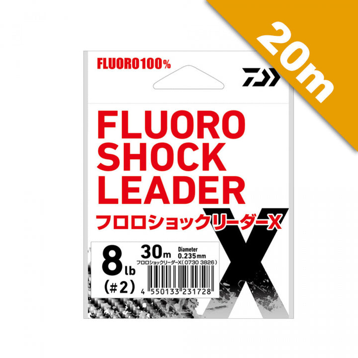 DAIWA FLUORO SHOCK LEADER X 35 lb (#10) - 20m Fluorocarbon Natural