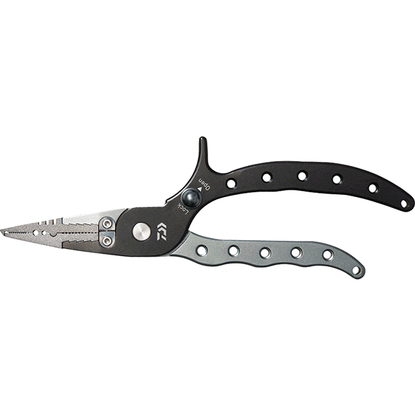 DAIWA ALUMI PLIERS alpha 200H LOCK LG for Sprint Ring #2 - #7 BLACK