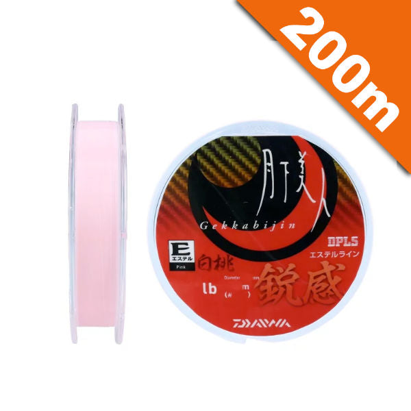 DAIWA GekkaBijin TYPE-E EIKAN #0.3 (1.5 lb) - 200m NYLON WHITE PEACH