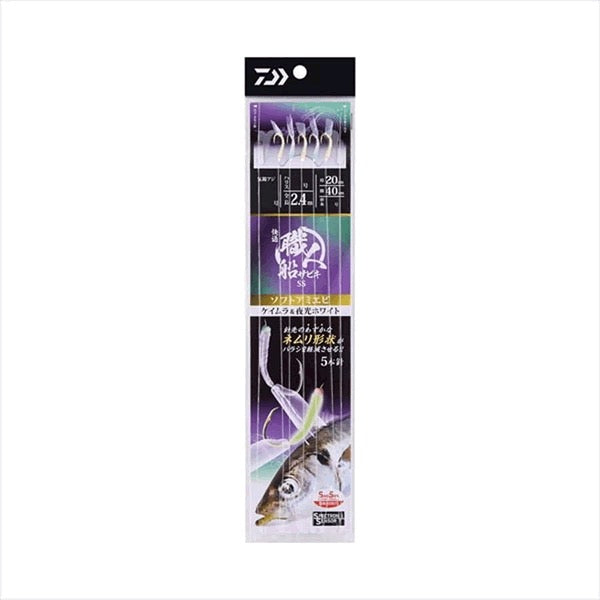 DAIWA KAITEKI SYOKUNIN FUNE SABIKI SS SOFT AMAEBI 5HON 20cm : 11-4 UV
