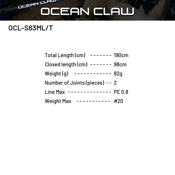 Crazy Ocean OCEAN CLAW OCL-S63ML/T (Spinning)