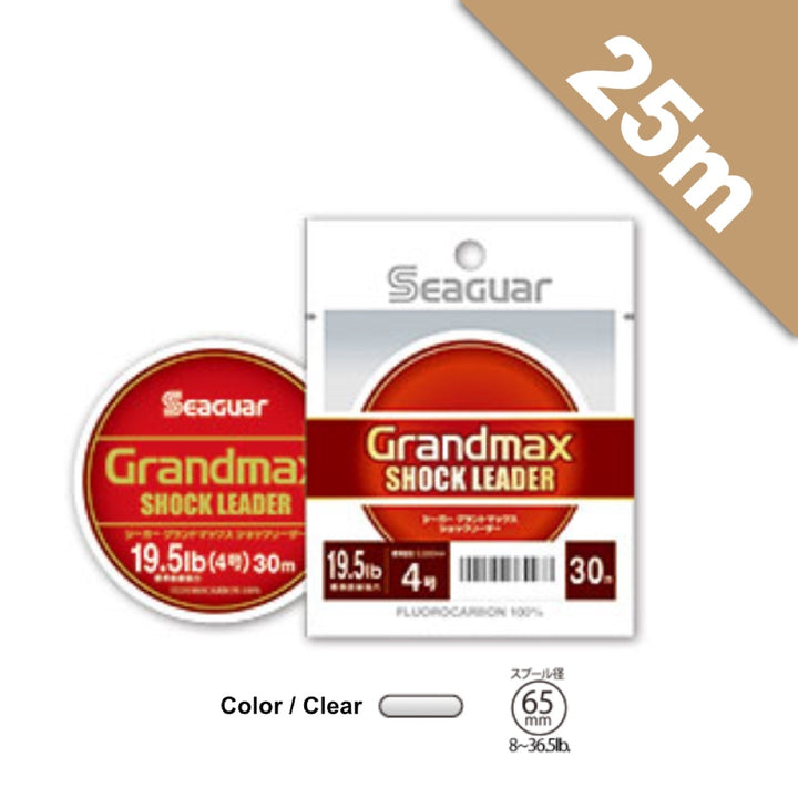 Seaguar SEAGUAR GRAND MAX SHOCK LEADER #7.0 (32.0 lb) - 25m CLEAR