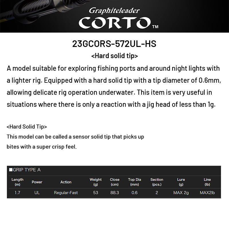 OLYMPIC Graphiteleader CORTO 23GCORS-572UL-HS (2 pieces, Spinning)