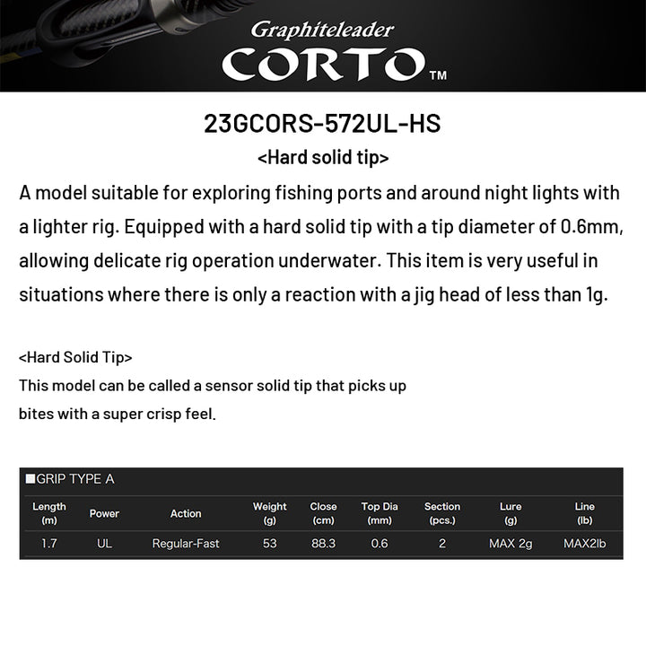 OLYMPIC Graphiteleader CORTO 23GCORS-572UL-HS (2 pieces, Spinning)