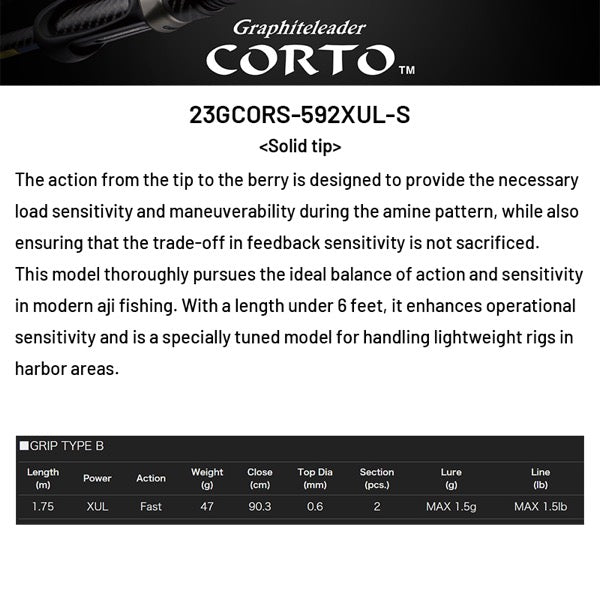 OLYMPIC Graphiteleader CORTO 23GCORS-592XUL-S (2 pieces, Spinning)