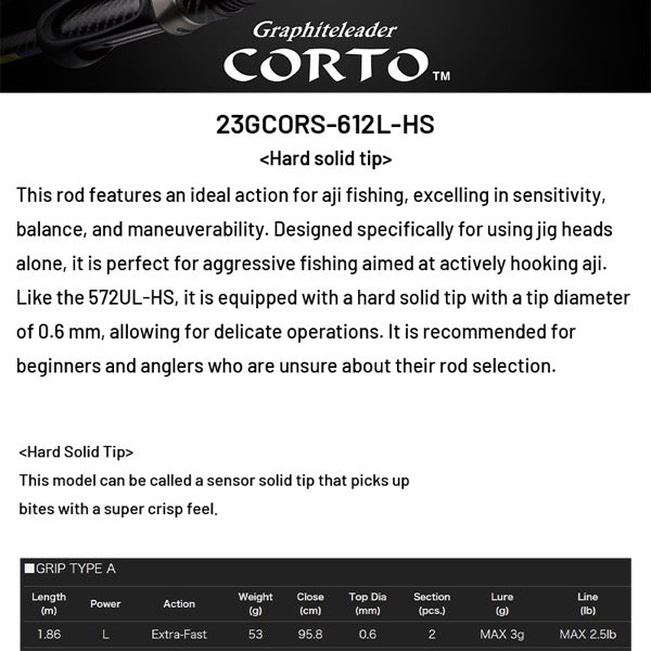 OLYMPIC Graphiteleader CORTO 23GCORS-612L-HS (2 pieces, Spinning)