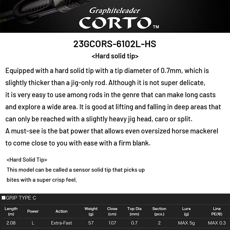 OLYMPIC Graphiteleader CORTO 23GCORS-6102L-HS (2 pieces, Spinning)