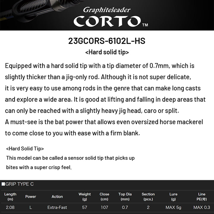 OLYMPIC Graphiteleader CORTO 23GCORS-6102L-HS (2 pieces, Spinning)