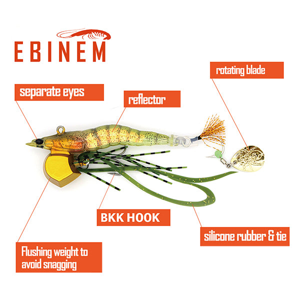 LITTLE JACK EBINEM 20g 60.5mm : 20g Sinking #05 MATT REAL PRAWN