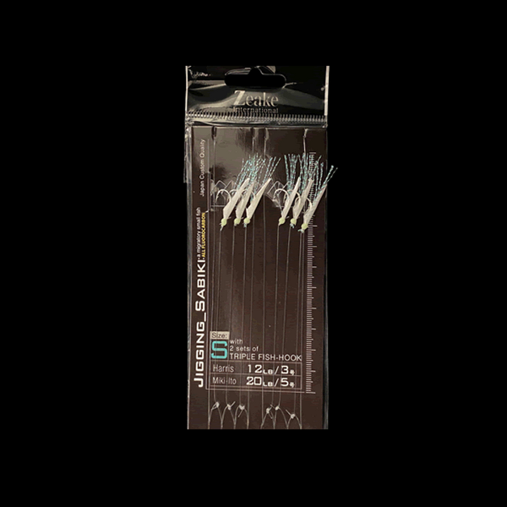 Zeake JIGGING SABIKI SET #3 : S (2 sets/pack) AURORA TINSEL