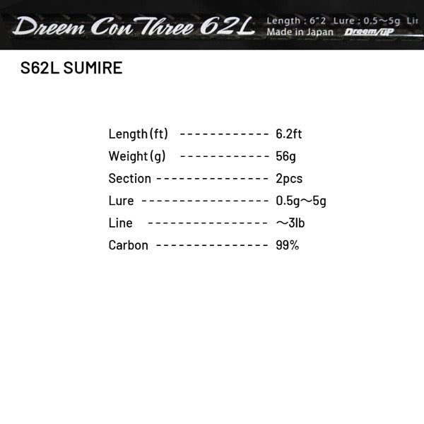 Dreem UP Dreem Con Three S62L SUMIRE (Spinning)